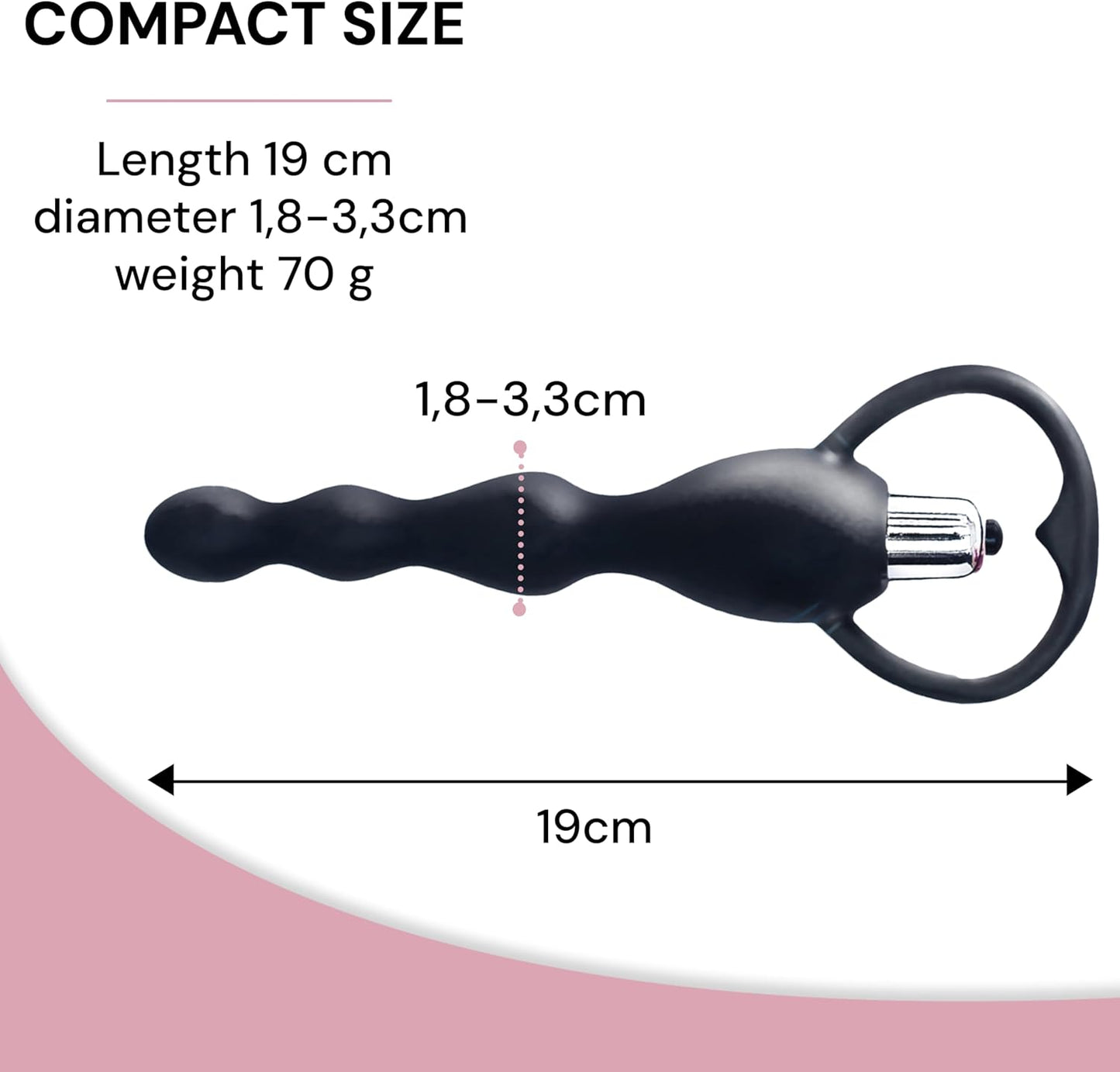 PulseSense Femme 19 – Plug Anale Vibrante & Stimolatore Multifunzionale